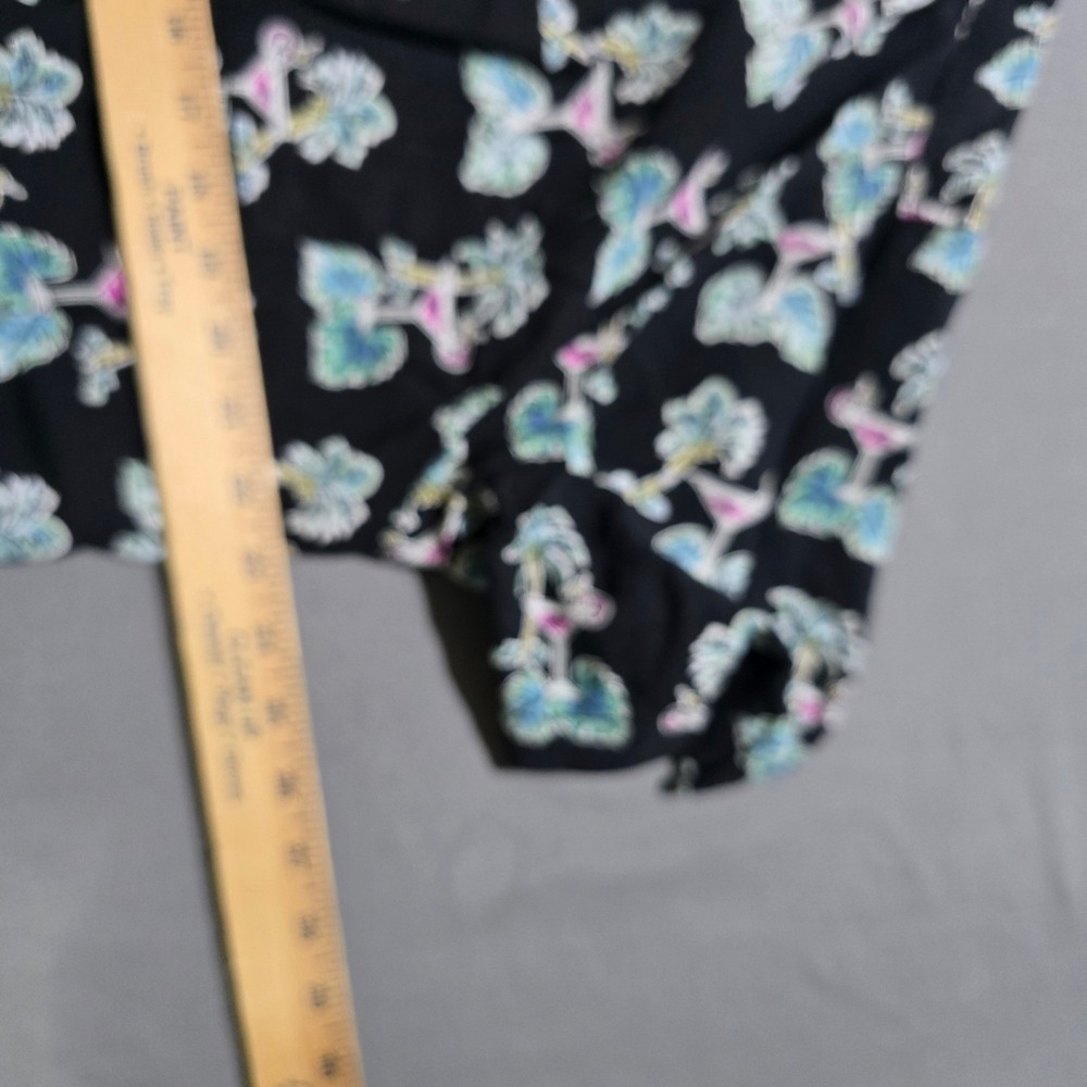 Tommy Bahama Men's Black Cocktail Palm Tree Short Sleeve Button Up Shirt Large - Picture 4 of 8